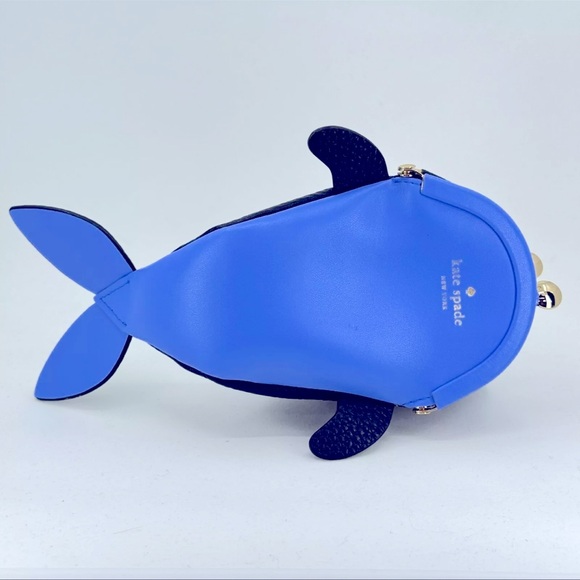 Kate Spade New York Novelty Whale Off Kisslock Coin Purse - Picture 10 of 11